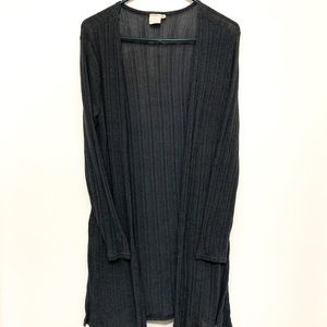 Live In The Moment Duster Cardigan Thin Gray Med